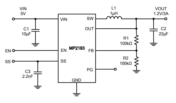 Monolithic Power Systems (MPS) MP2183 3A Synchronous Step-Down Converter