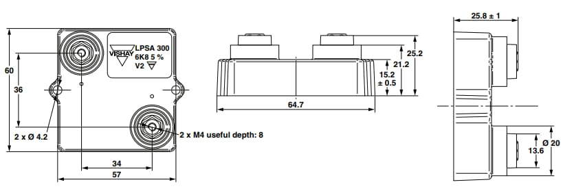 Chart - Vishay / Sfernice LPSA 300W/600W/800W Power Resistors