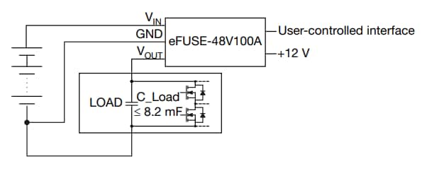 Application Circuit Diagram - Vishay / Dale 48V 100A eFuse
